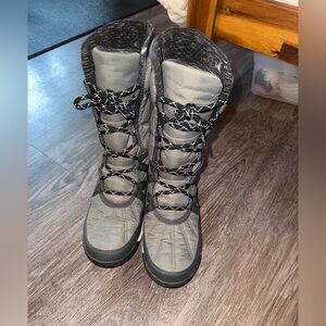 Sorel Whitney II Tall Lace Boots in Quarry/Black